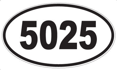 5025 - Oval Sticker