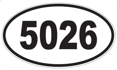 5026 - Oval Sticker