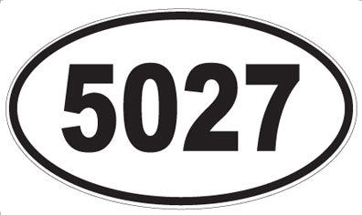 5027 - Oval Sticker