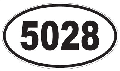5028 - Oval Sticker
