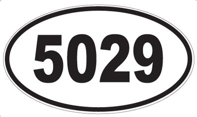 5029 - Oval Sticker