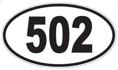 502 - Oval Sticker