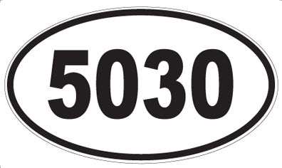 5030 - Oval Sticker