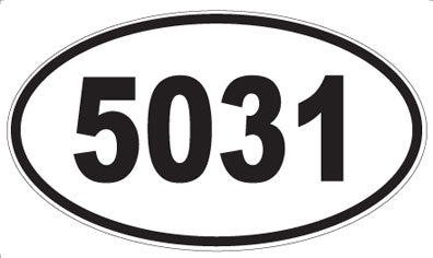 5031 - Oval Sticker