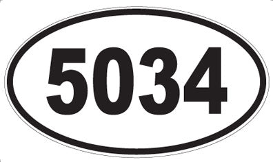 5034 - Oval Sticker