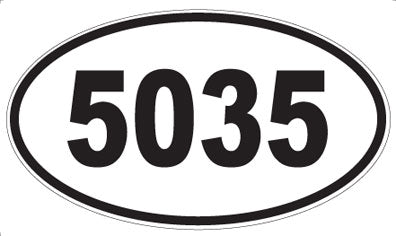 5035 - Oval Sticker