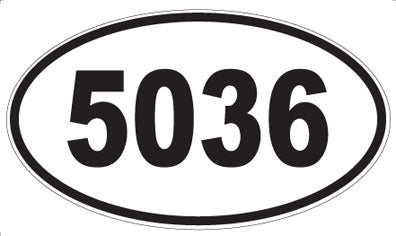 5036 - Oval Sticker