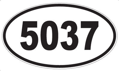 5037 - Oval Sticker