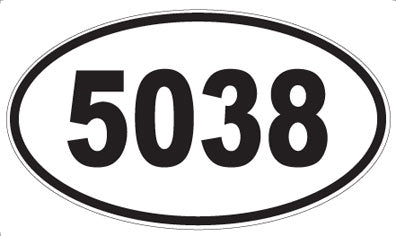 5038 - Oval Sticker