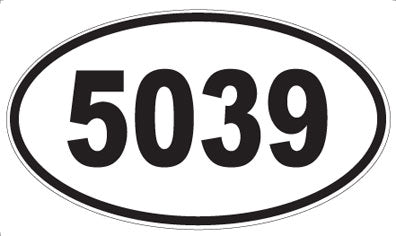 5039 - Oval Sticker