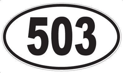 503 - Oval Sticker