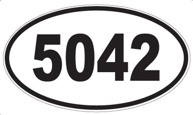 5042 - Oval Sticker