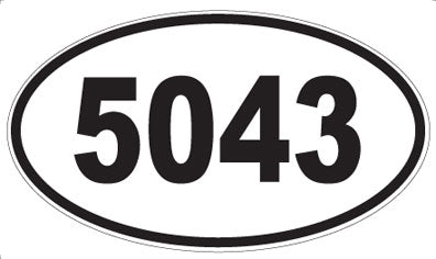 5043 - Oval Sticker