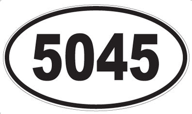 5045 - Oval Sticker