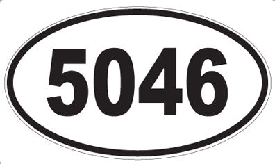 5046 - Oval Sticker