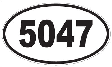 5047 - Oval Sticker