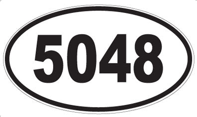 5048 - Oval Sticker