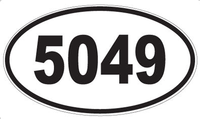 5049 - Oval Sticker