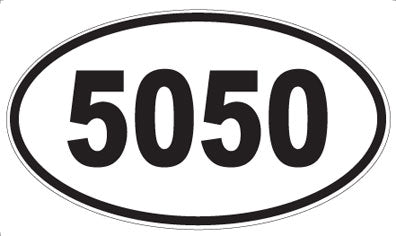 5050 - Oval Sticker