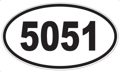 5051 - Oval Sticker