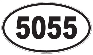 5055 - Oval Sticker