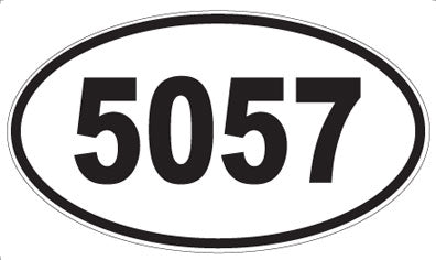 5057 - Oval Sticker