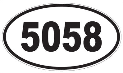 5058 - Oval Sticker