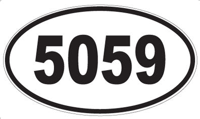 5059 - Oval Sticker