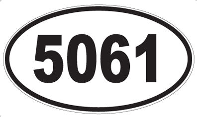 5061 - Oval Sticker
