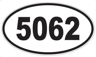 5062 - Oval Sticker