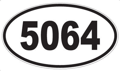 5064 - Oval Sticker