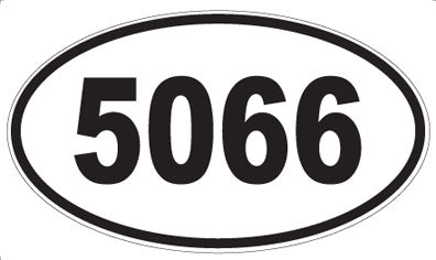 5066 - Oval Sticker