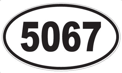 5067 - Oval Sticker