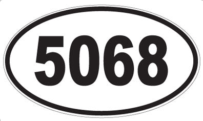 5068 - Oval Sticker