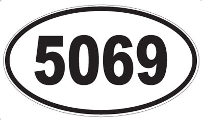 5069 - Oval Sticker