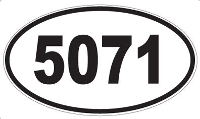5071 - Oval Sticker