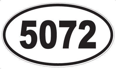 5072 - Oval Sticker