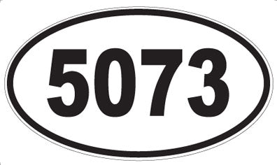 5073 - Oval Sticker