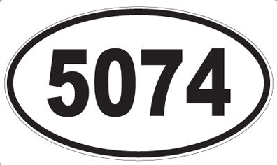 5074 - Oval Sticker