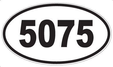 5075 - Oval Sticker