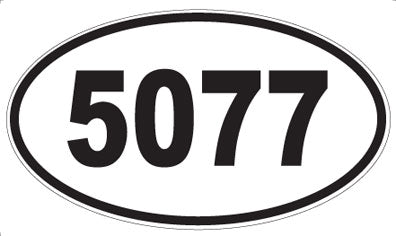 5077 - Oval Sticker