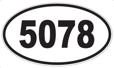 5078 - Oval Sticker