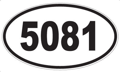5081 - Oval Sticker