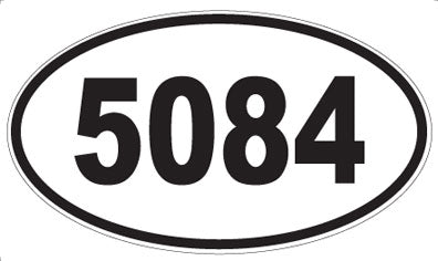 5084 - Oval Sticker