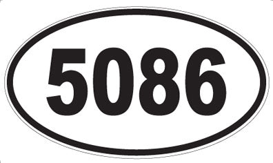 5086 - Oval Sticker