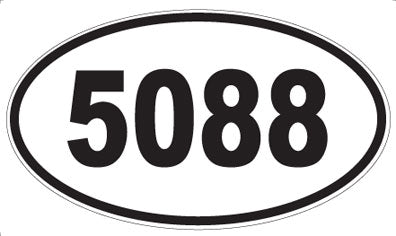 5088 - Oval Sticker