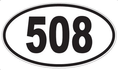 508 - Oval Sticker
