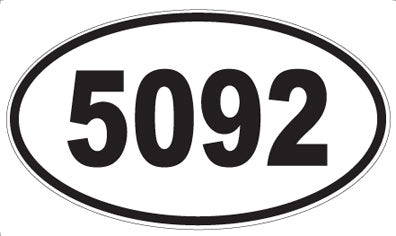 5092 - Oval Sticker