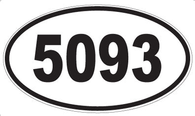 5093 - Oval Sticker