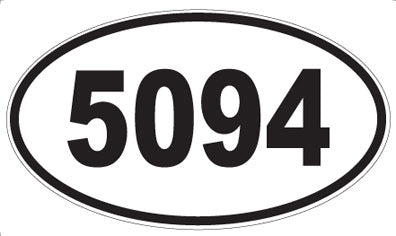 5094 - Oval Sticker